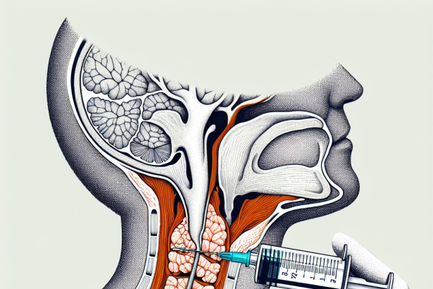 Injection de méthénolone sur la glande thyroïde