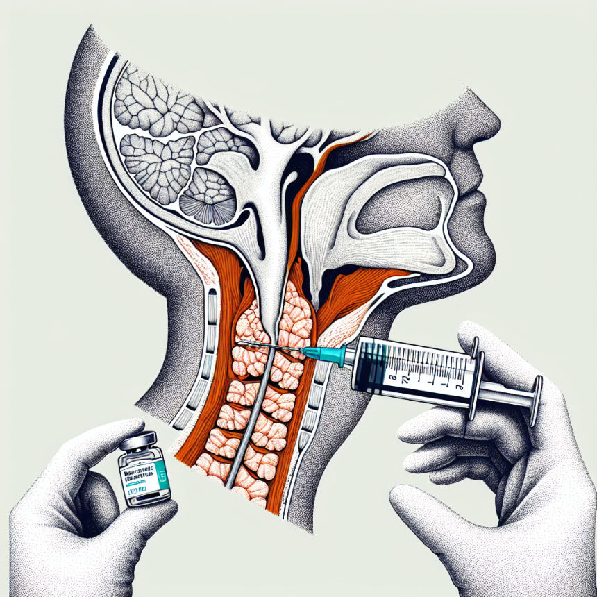 Injection de méthénolone sur la glande thyroïde