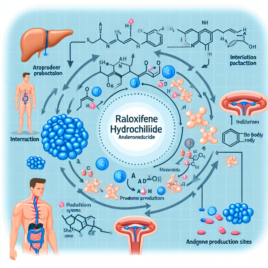 Comment le chlorhydrate de raloxifène affecte la production d'androgènes